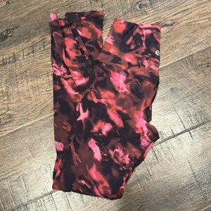 Lululemon High-Rise Align 25 inch Pant Intensity Pink Blossom Multi Pink & Black